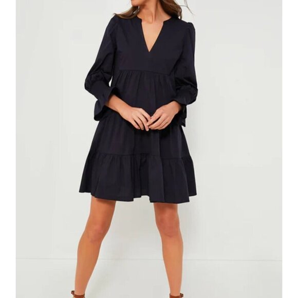 Pomander Place Poplin Kenzo dress, black, Size S - Picture 1 of 10